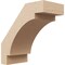 Ekena Millwork 3-inch W x 6-inch D x 6-inch H Merced Rough Cedar Woodgrain TimberThane Knee Brace, Primed BRCUR03X06X06MRCRCPR - alternate 1